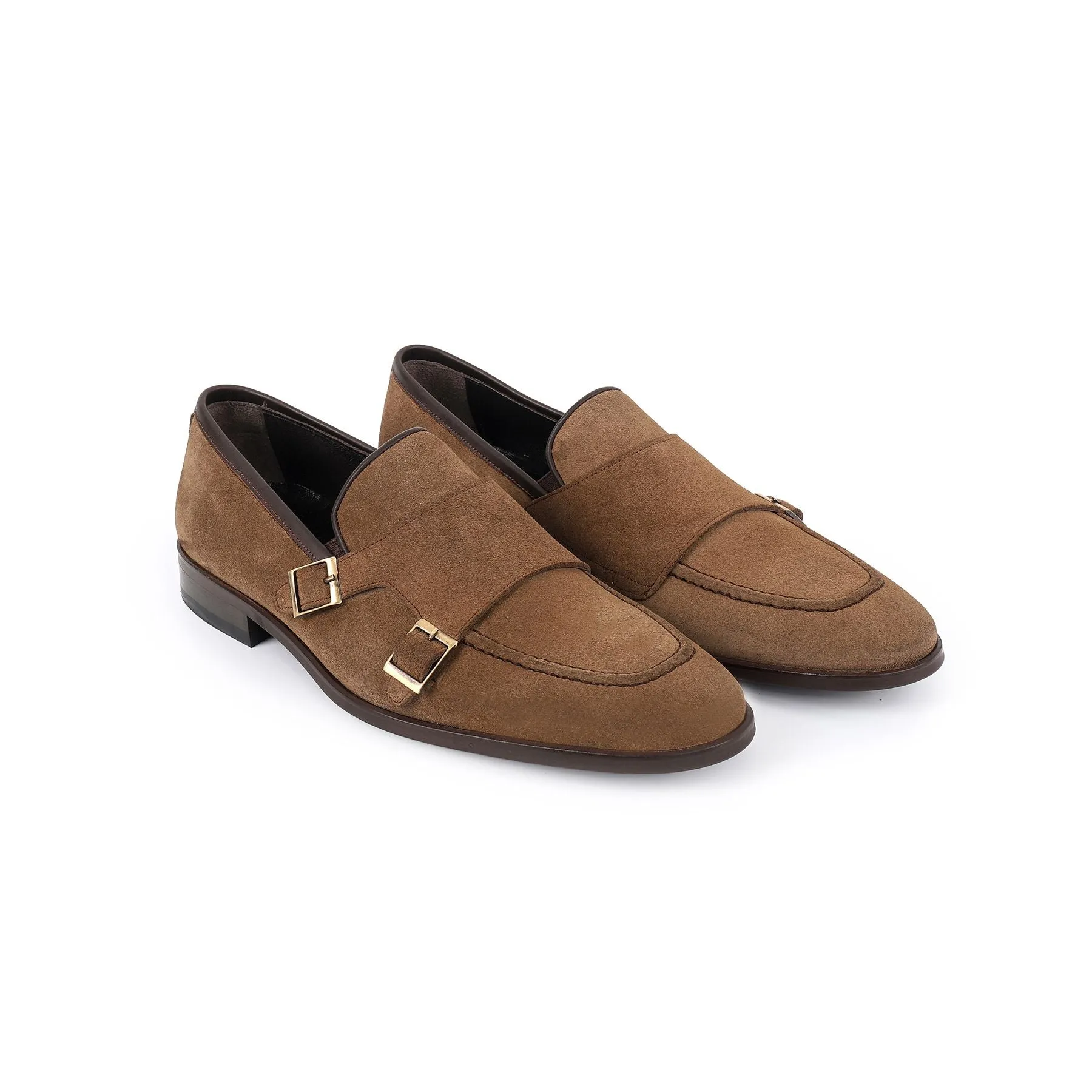 Elmaton Double Monk Loafers Air Circulation Channel