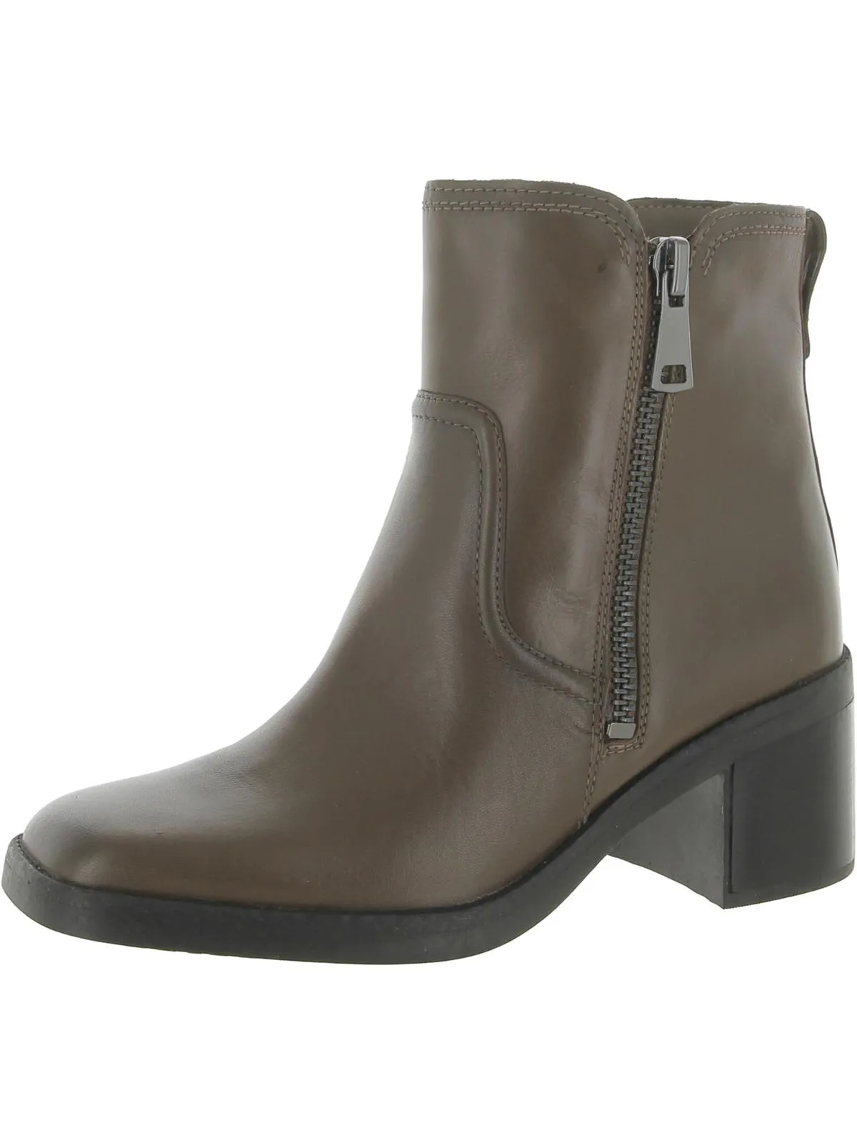 Seamless Stitching Emmy Womens Leather Square Toe Ankle Boots