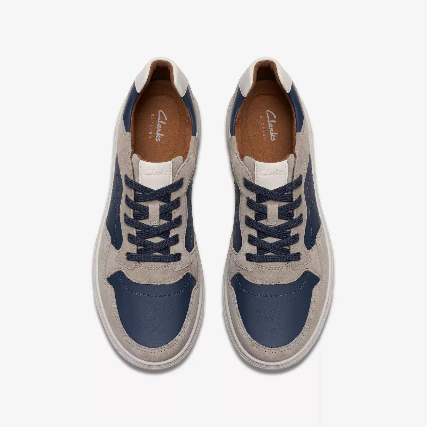 Clarks Men's Mapstone Sport Sneaker in Grey Combination Freedom Fit