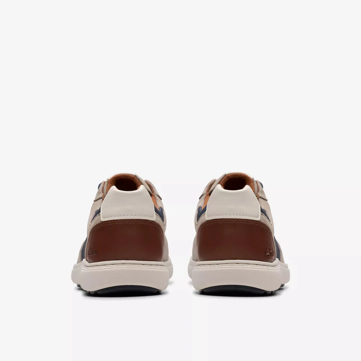 Clarks Men's Mapstone Sport Sneaker in Grey Combination Exercise Daily