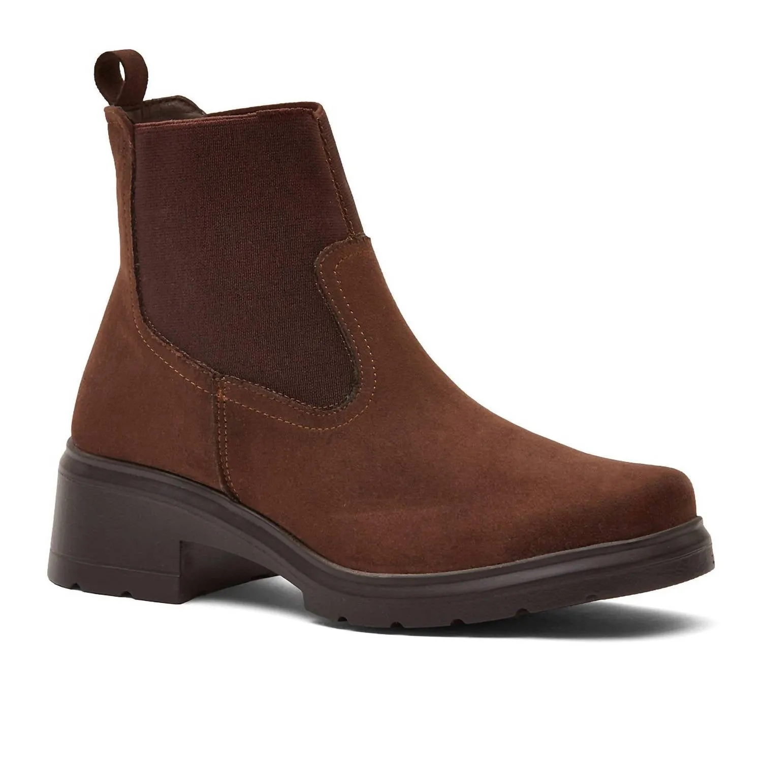 Field Travel Extreme Cold Women's Chelsea Boots With Elastic Side In Brown