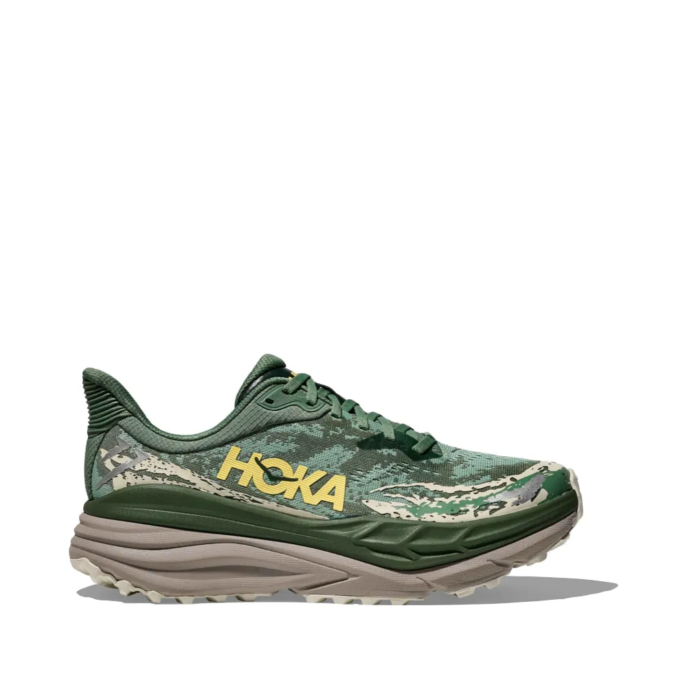Hoka Men's Stinson 7 Sneaker in Fern/Cement Grey Motion Control Technology