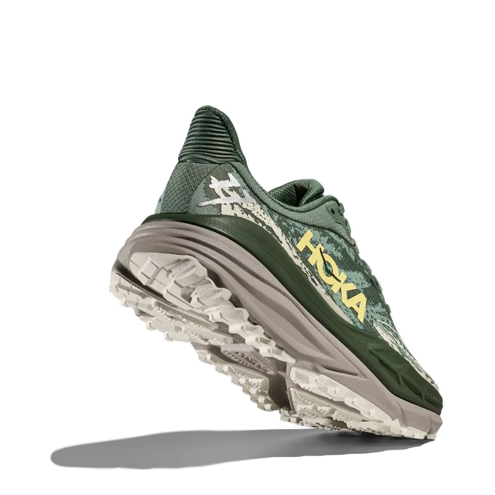 Comfortable Soles Stable Form Hoka Men's Stinson 7 Sneaker in Fern/Cement Grey