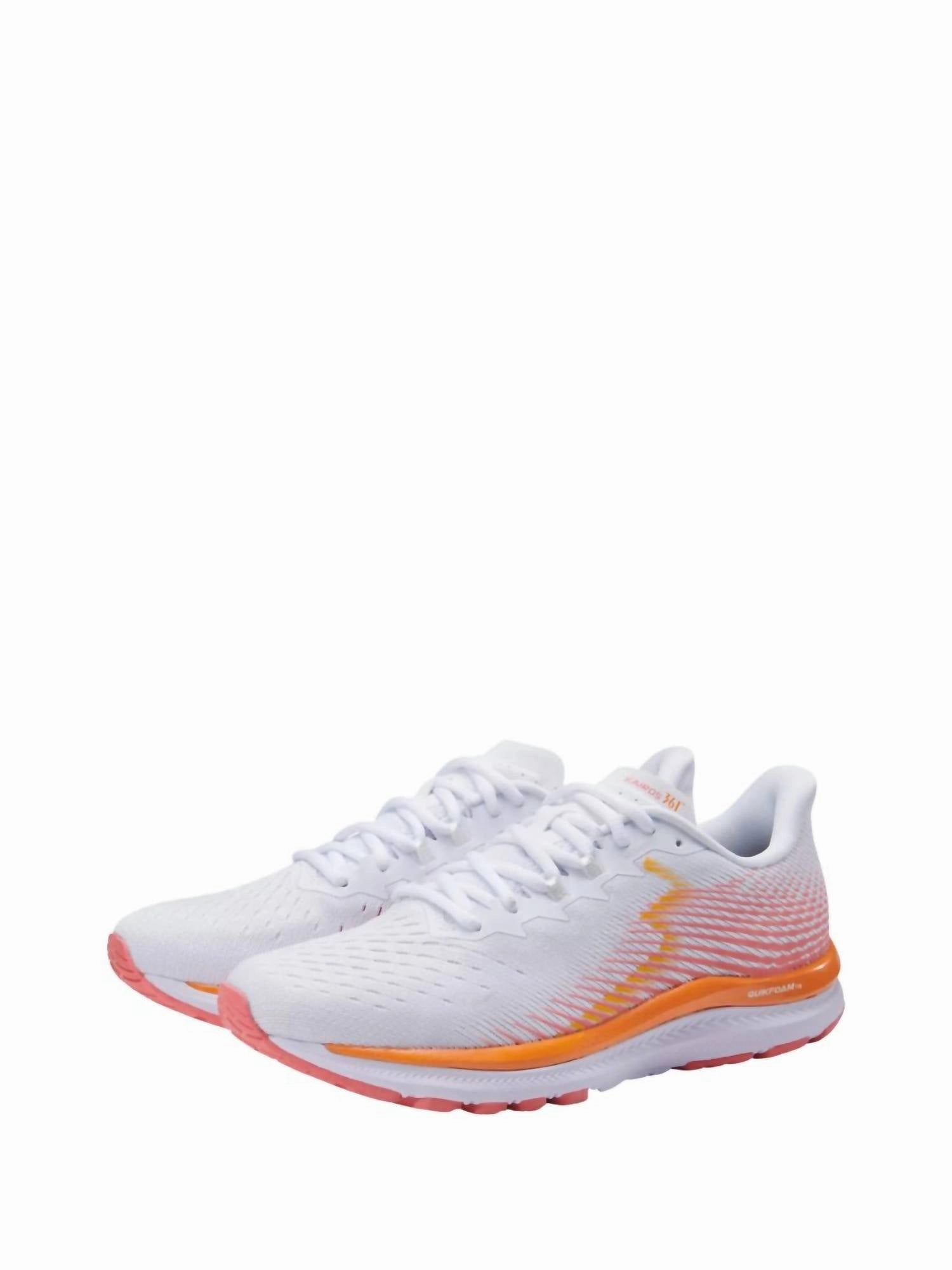 Women's Kairos Running Shoes - Medium Width In White,georgia Peach Abrasion Resistant Panels kids' shoes