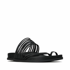 EOS Women's Carmella Toe Loop Sandal in Black Work Day