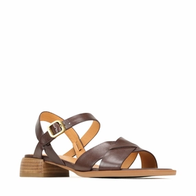Refined touch Heel Fit EOS Women's Tega Heeled Sandal in Chestnut