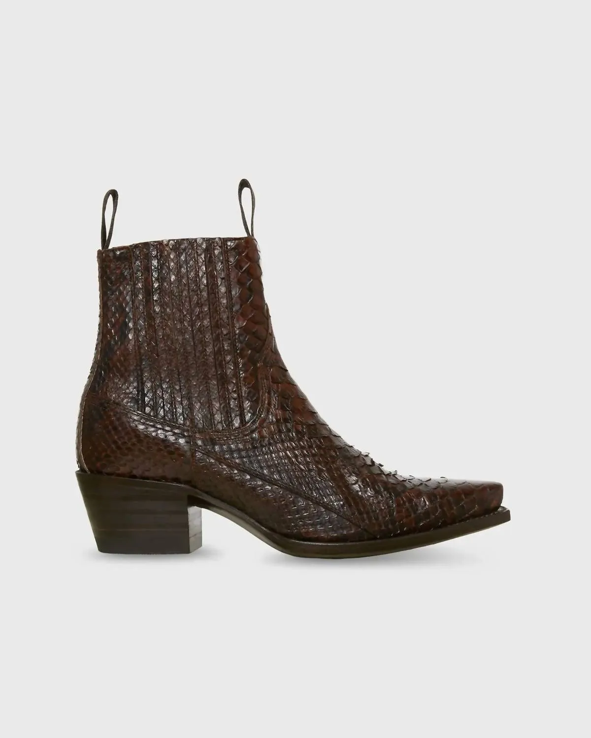 Secure Step Women's Short Cowboy Boot In Brown Python