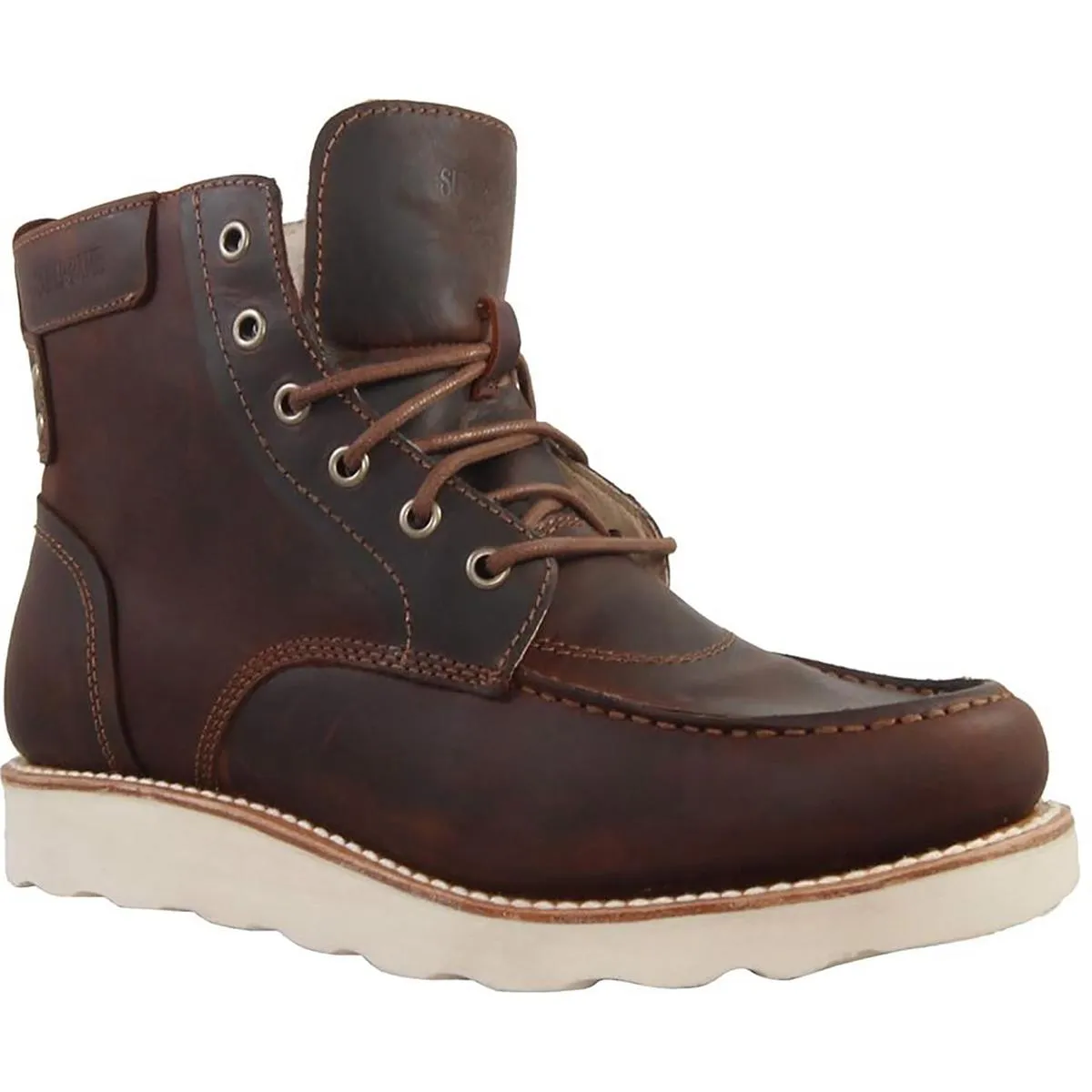 Urban Ready Avant Mood Mens Leather Fleece Lined Combat & Lace-up Boots