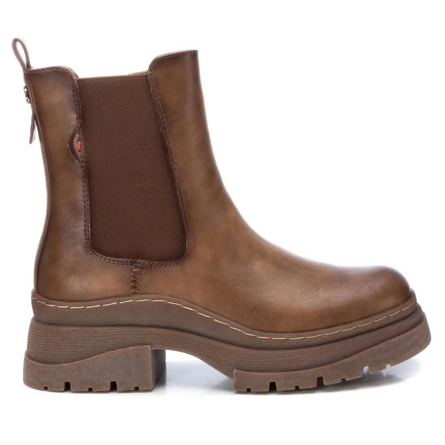 Women's Chelsea Booties In Light Brown Eco Material Hiking Trails