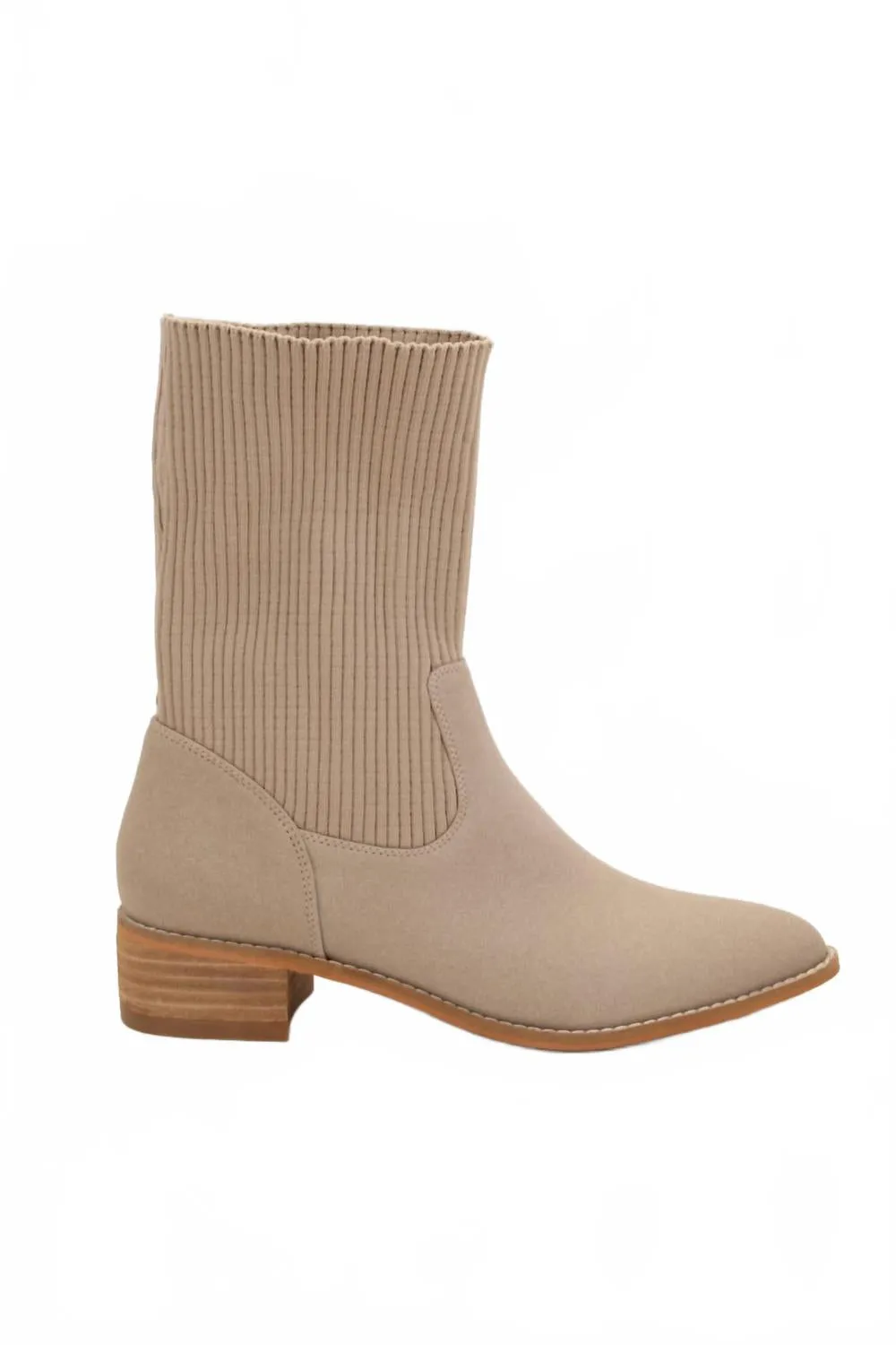 Quick Drying Rough Trail Hiker Sturdy sole Women's Karen Pointed Toe Sock Booties In Taupe