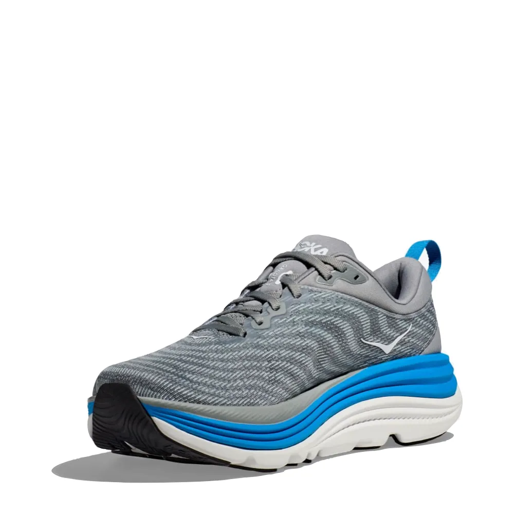 Durable Rubber Treads Hoka Men's Gaviota 5 Sneaker in Limestone/Diva Blue