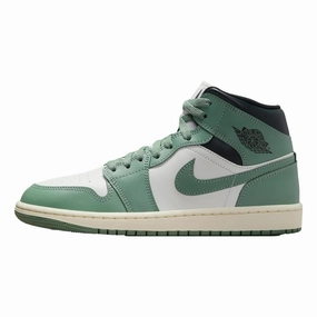 Nike Air Jordan 1 MID Sail/Jade Smoke-Anthracite  BQ6472-130 Women's short - distance runner shoes
