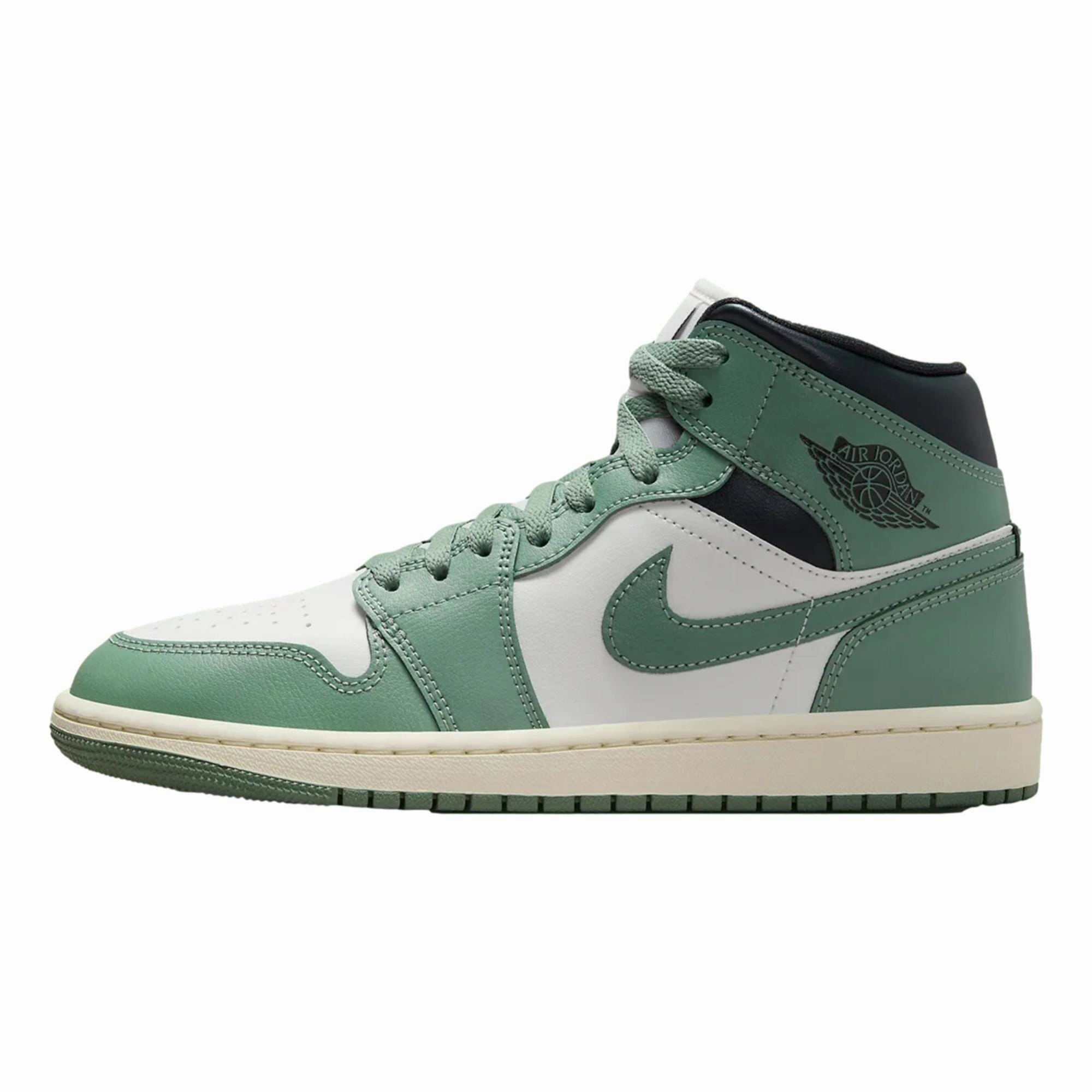 Nike Air Jordan 1 MID Sail/Jade Smoke-Anthracite  BQ6472-130 Women's short - distance runner shoes