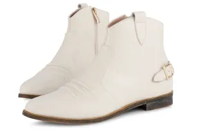 Rugged Look Anti-Friction Essee Bootie In Ivory Leather