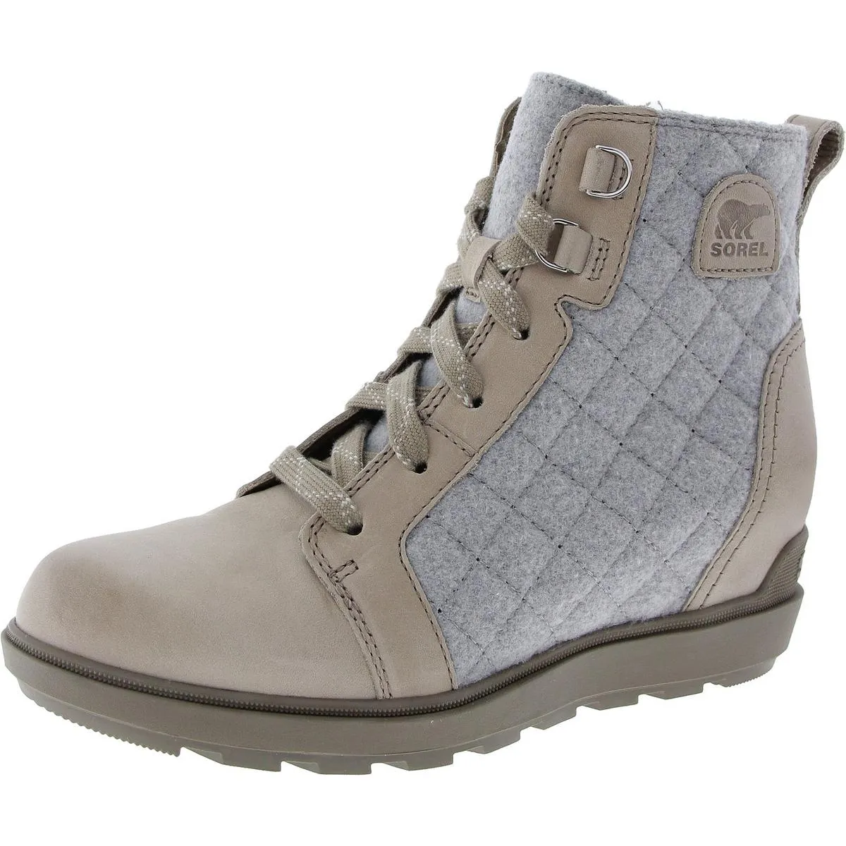 Evie II NW Womens Quilted Lace-Up Ankle Boots Frost Season Feather Light Rural Traveler