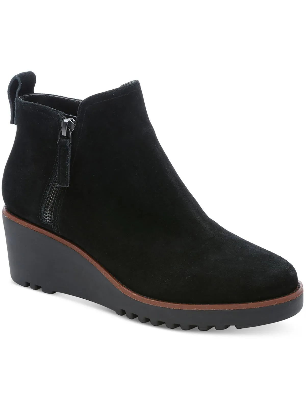 Evolve Womens Suede Platform Ankle Boots Comfort Cushion High Traction Weather Resistant User