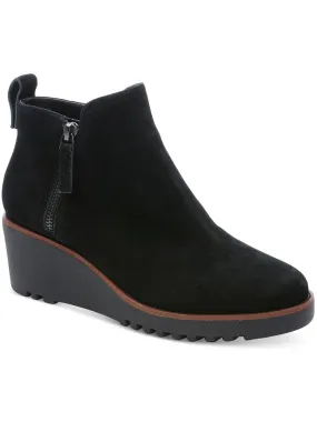 Evolve Womens Suede Platform Ankle Boots Comfort Cushion High Traction Weather Resistant User