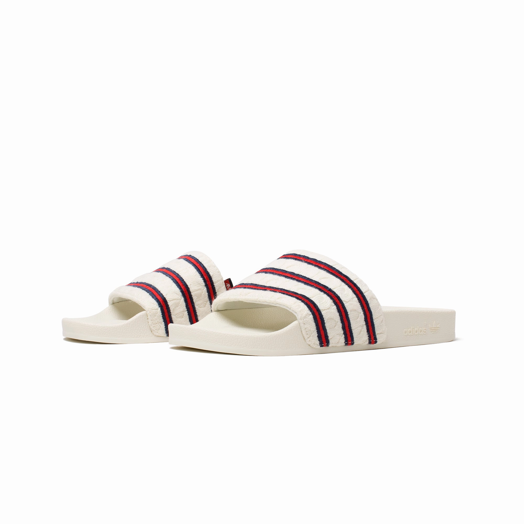 summer running footwear Extra Butter x Adidas Consortium Adilette Cableknit Slides