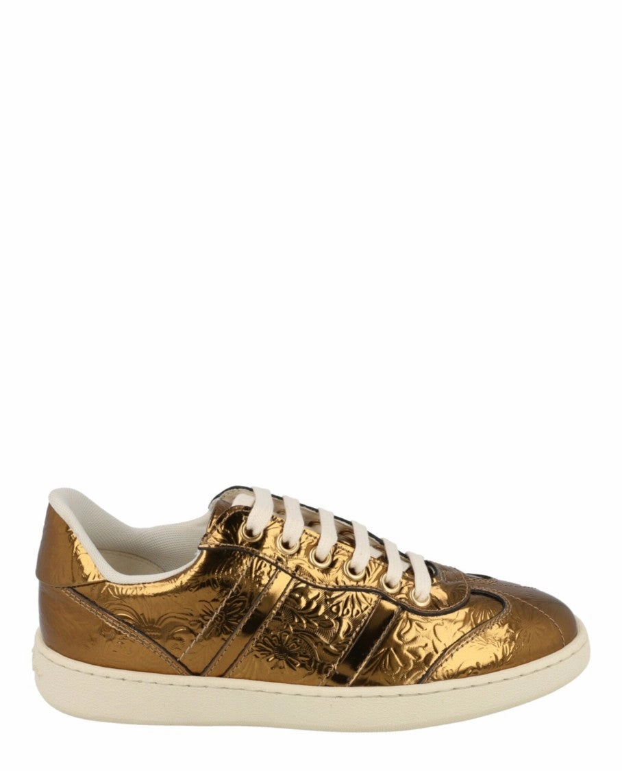 Faith Metallic Sneakers rocker - sole running wear running on a wooden track shoes
