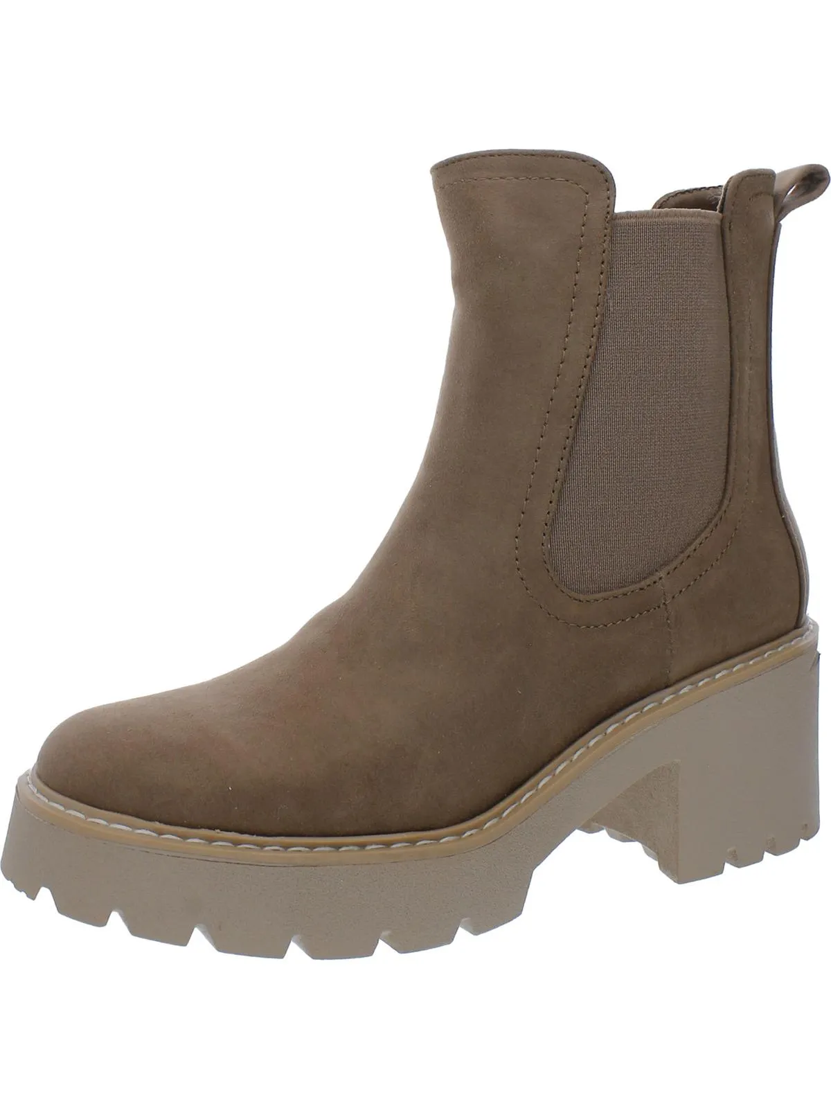 TOBIAS Womens Soft Leather Block Heel Booties Low Profile Remote Hiking Heat   Resistant