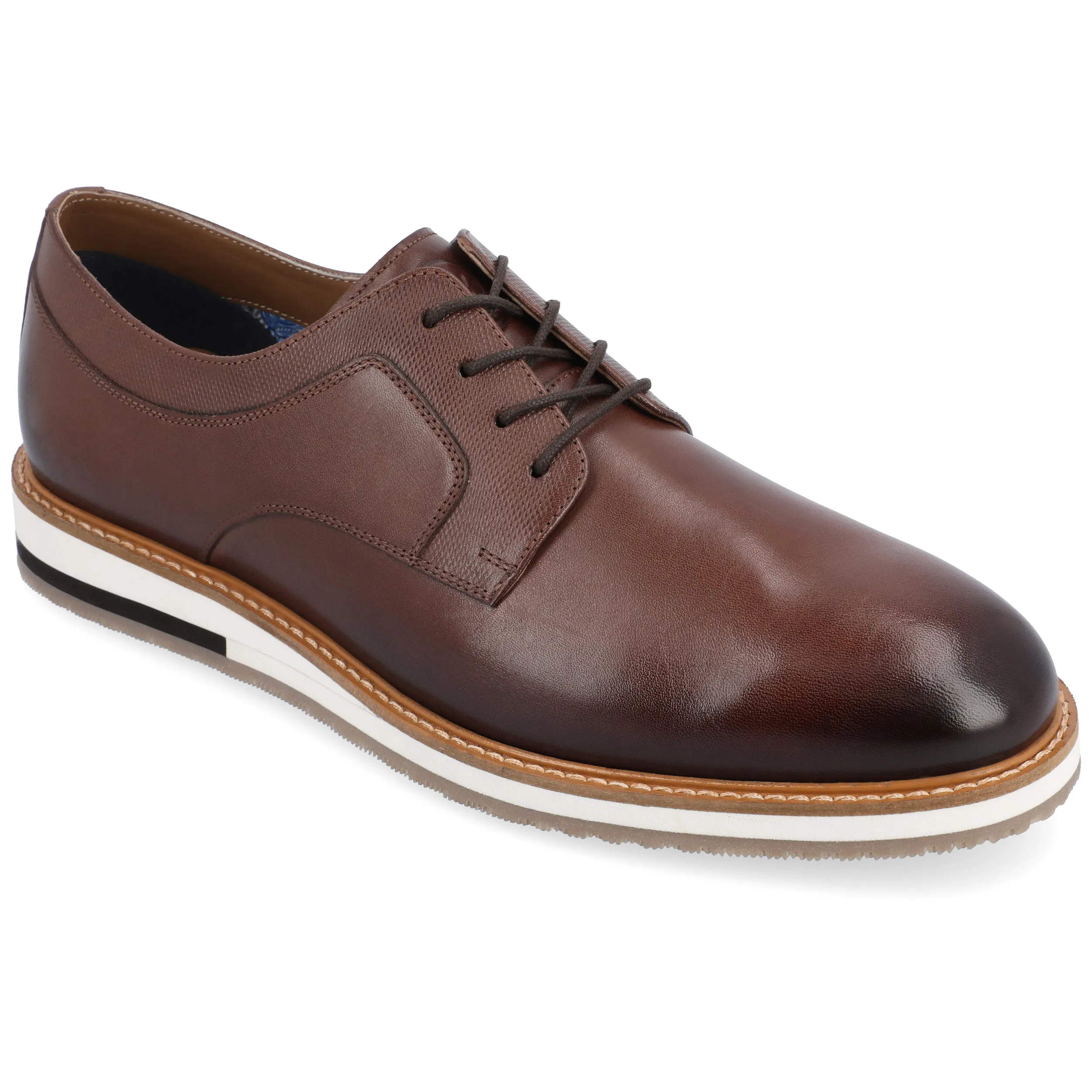 Thomas & Vine Glover Wide Width Plain Toe Derby Heat Dissipating Insole