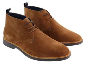 Luxurious Comfort Opulent Edge Mens Tan Suede Lace Up Chukka Boots