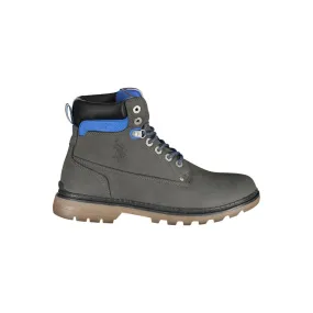Steel Guard Eco Material Rough Trail Hiker U.S. POLO ASSN. Elegant High Lace-Up Boots with Logo Men's Detail