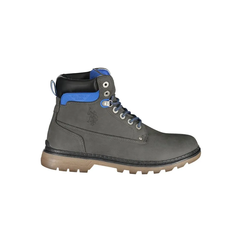 Steel Guard Eco Material Rough Trail Hiker U.S. POLO ASSN. Elegant High Lace-Up Boots with Logo Men's Detail