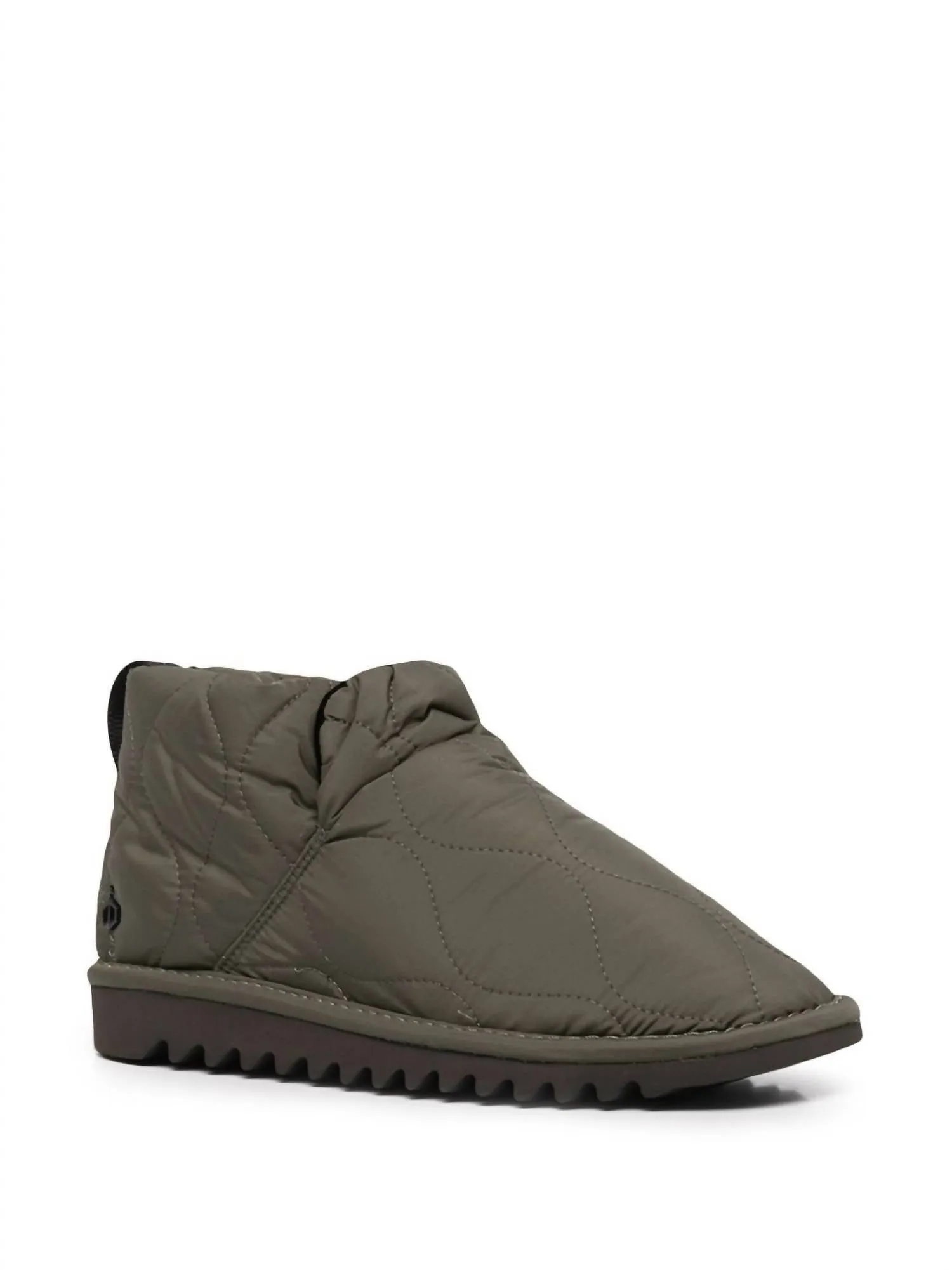 Eira Quilted Boots In Green Rugged Function Long Hour