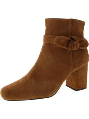 Felicity Womens Suede Bow Booties Slip Resistant Daily Walks Quick Access