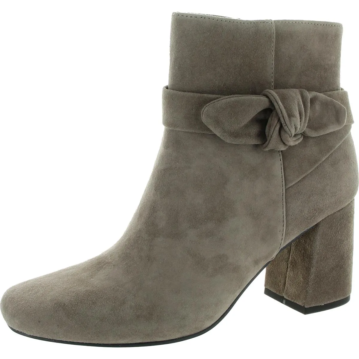 Felicity Womens Suede Bow Booties Statement Piece
