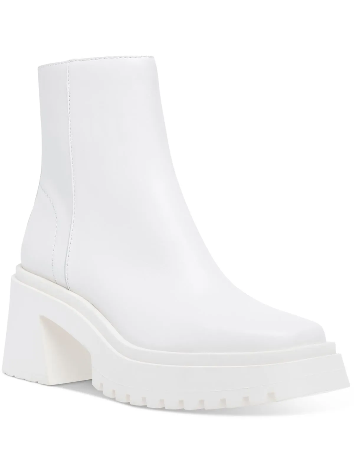 Fella Womens Leather Lug Sole Ankle Boots Comfortable Padding