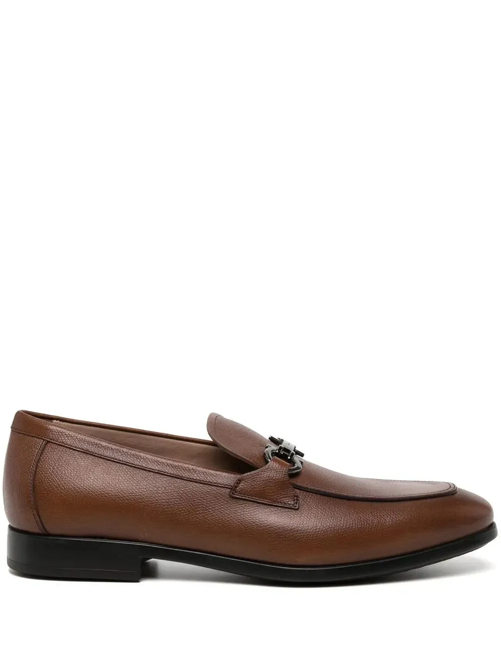 Comfort Travel Step Ferragamo Gancini-Trim Leather Moccasins