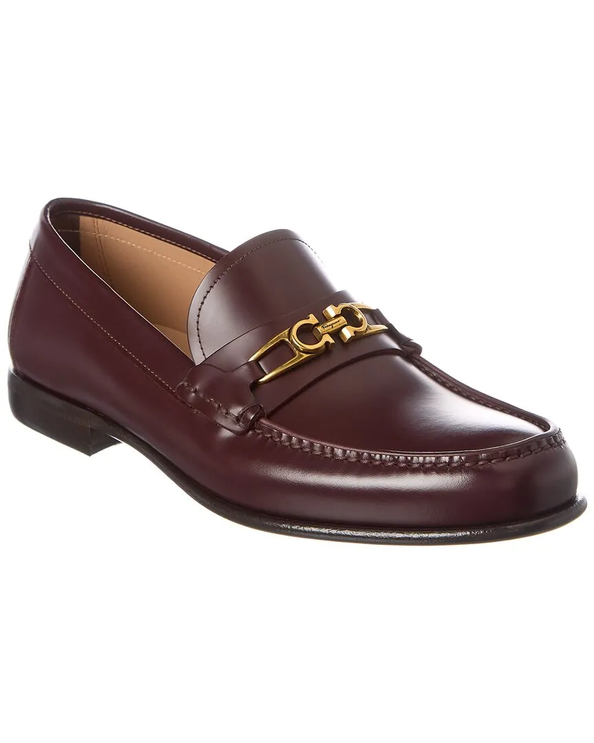 Slip Shoes Fit Ferragamo Mathias Leather Loafer