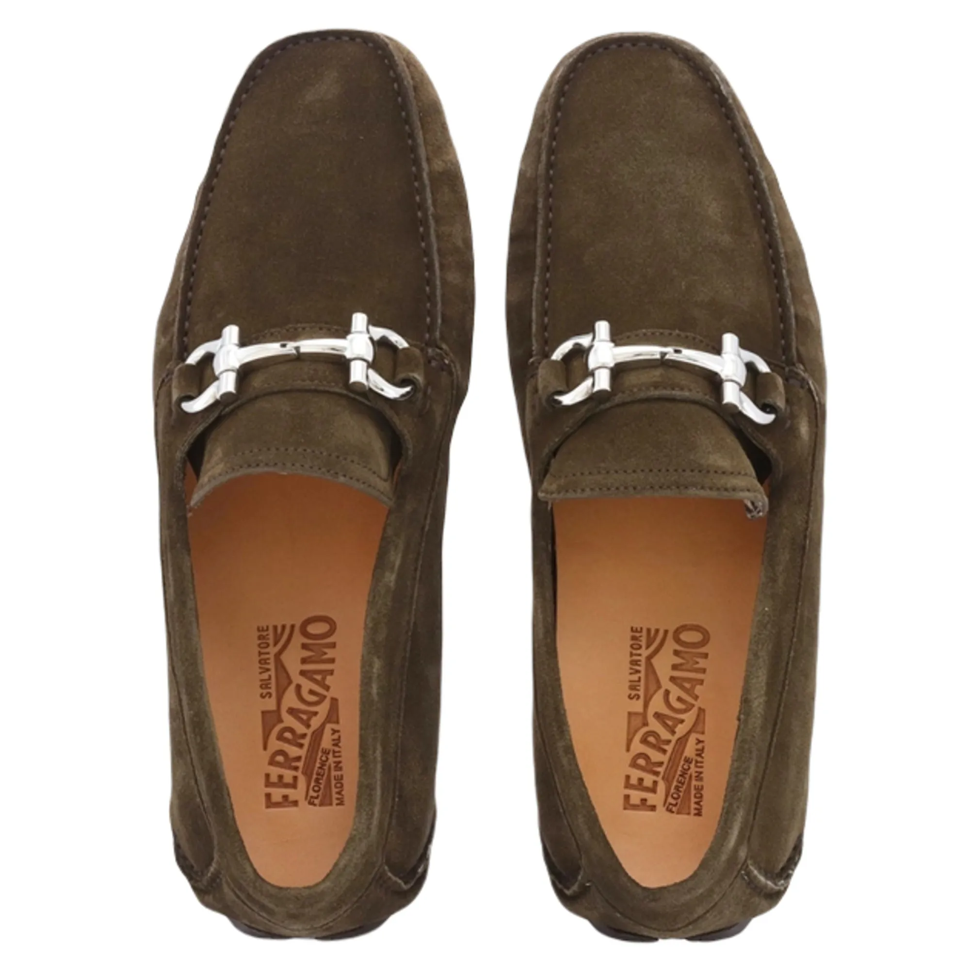 Comfortable fit Ferragamo Parigi Eco Men's Driving Loafers Green