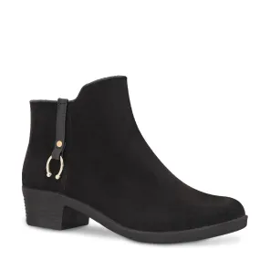 Heavy Terrain Adjustable buckle Waterproof Dress Booties In Black