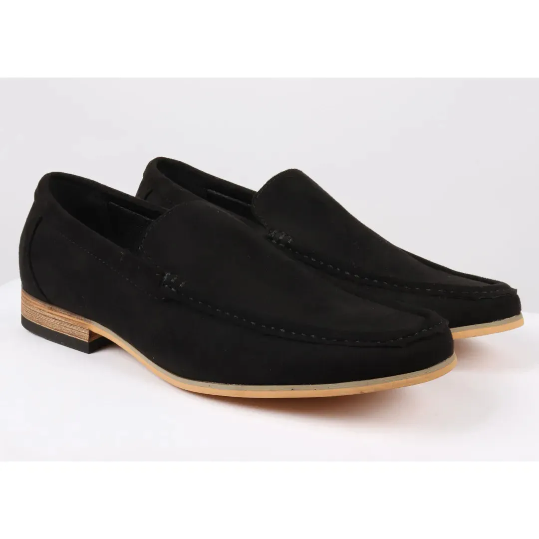 Slip On Lightweight Suede Loafers Cushioned Support