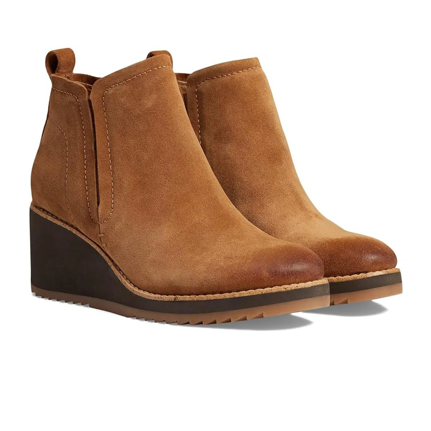 Slip Resistant Urban Traveler Women's Emeree Wedge Bootie In Saddle Brown