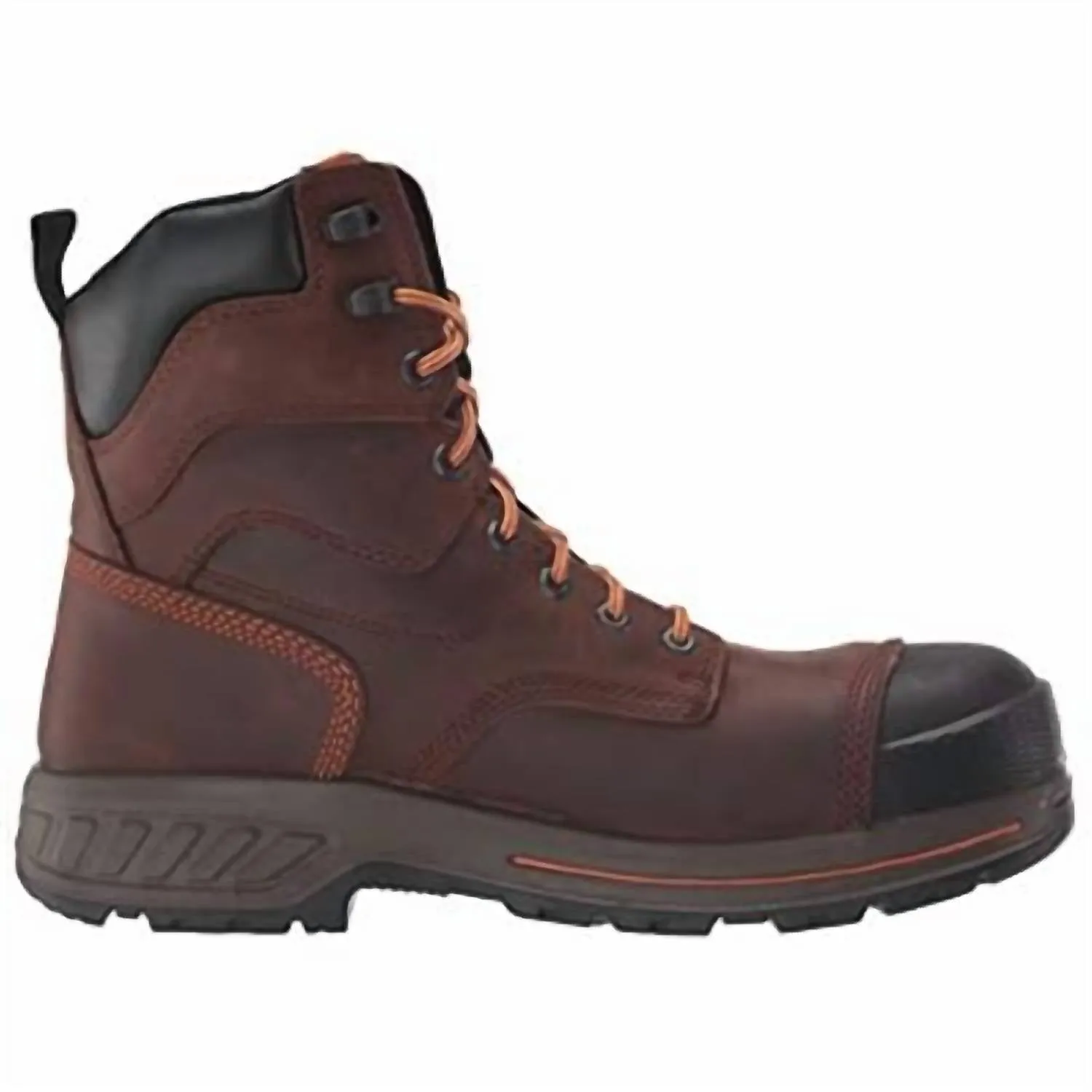 Mud Resistant Night Travel Soft Sole Men's Helix Hd 8" 400 Gram Insulated Work Boots In Brown
