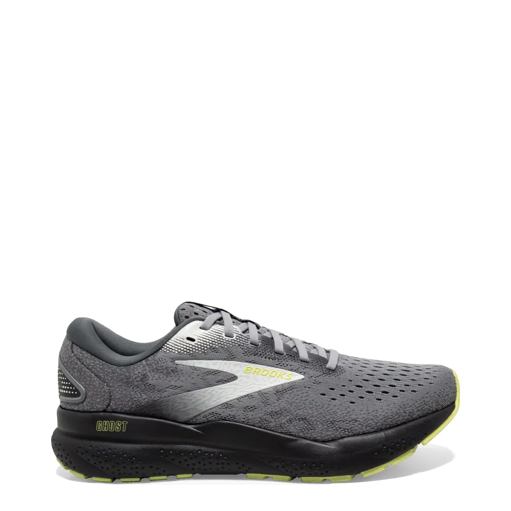 warm weather Brooks Men's Ghost 16 Sneaker in Primer/Grey/Lime