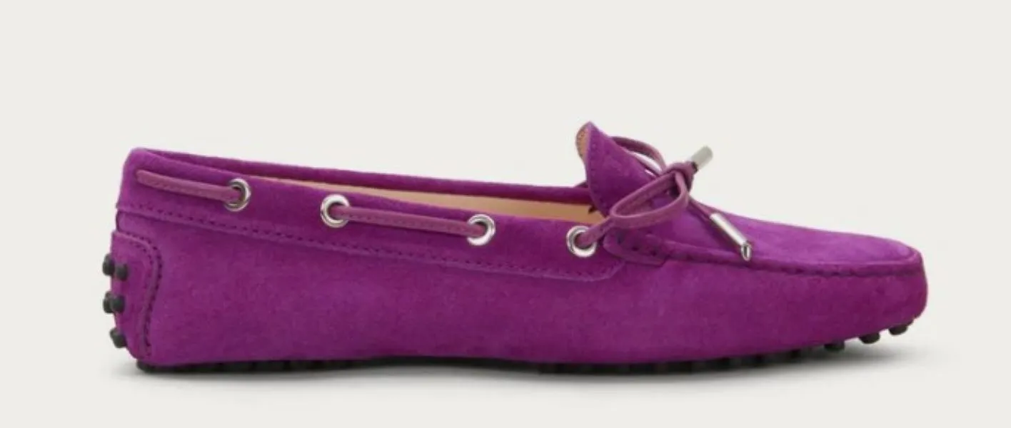 Gommino Driving Shoes in Suede Mesh Flow Contrast Stitch