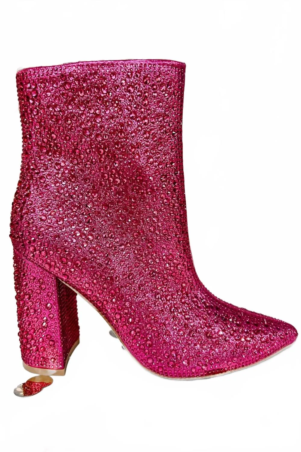 Women's Dolly Booties In Pink Lace Up Style