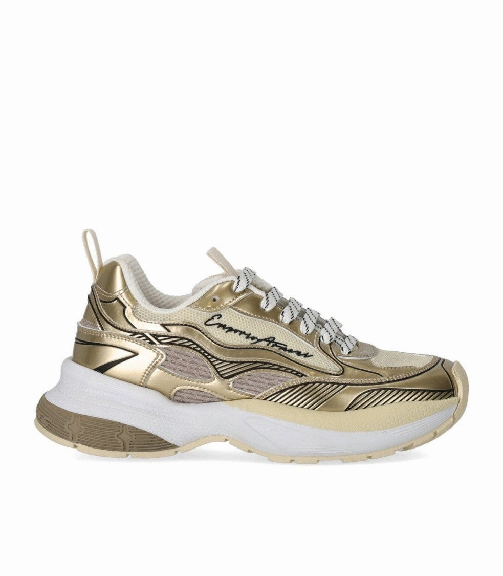 Responsive Cushion Foam Cushioning Gold Sneaker