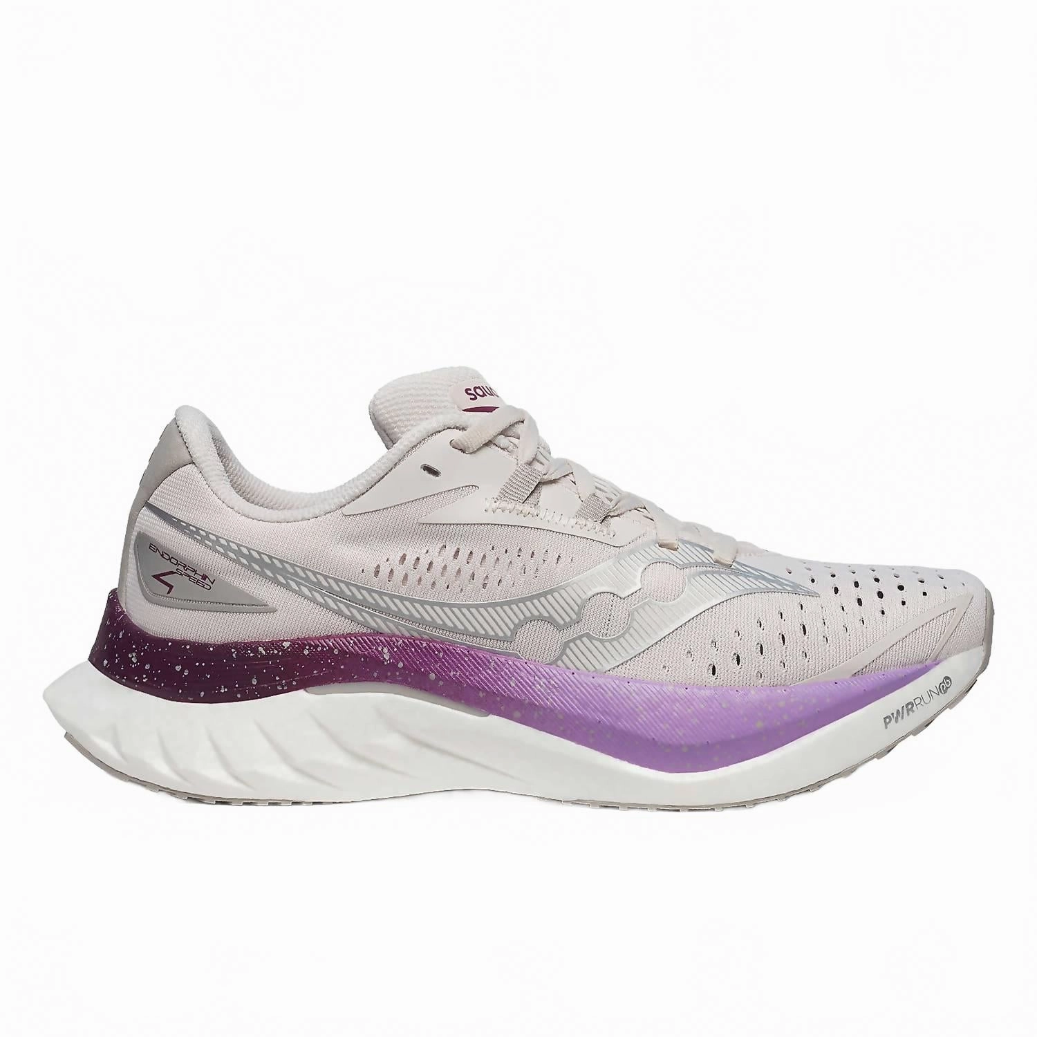 Women's Endorphin Speed 4 Running Shoes In Moon/plum Motion Guide