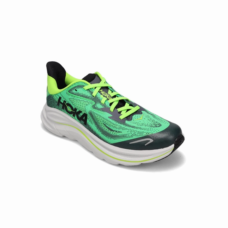 Kid's Grade School Clifton 10 Spring Green/Cosmic Grey easy - on design AdjustableStrap