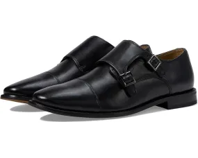 Contrast Stitch Florsheim Montinaro 11750-257 Oxford Men's Black Double Monk Strap Shoes RHS5025
