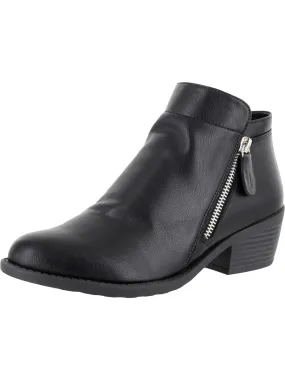 Gusto Womens Faux Leather Ankle Booties All Purpose Closed Toe