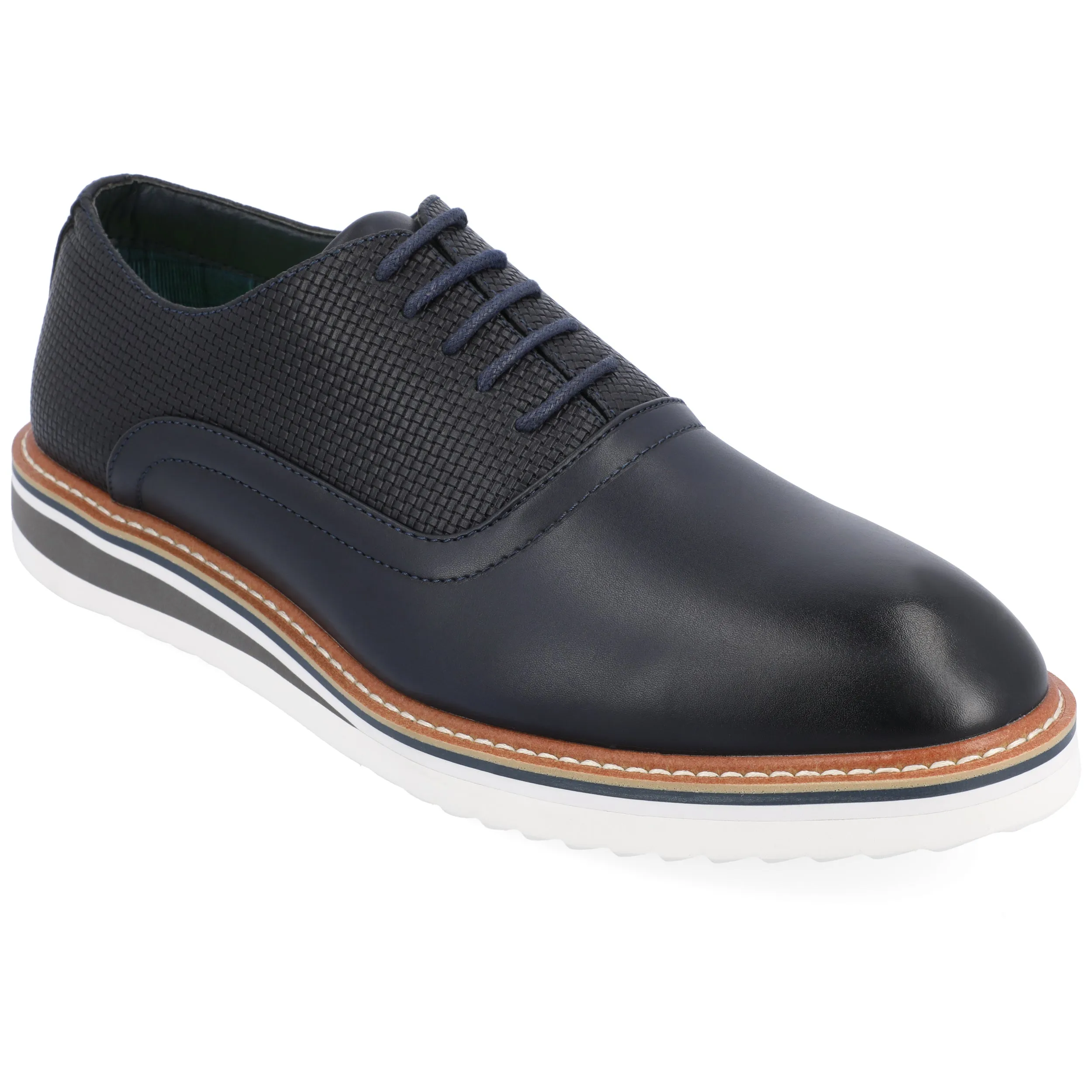 Effortless Wear Comfort Focused Vance Co. Weber Plain Toe Hybrid Dress Shoe