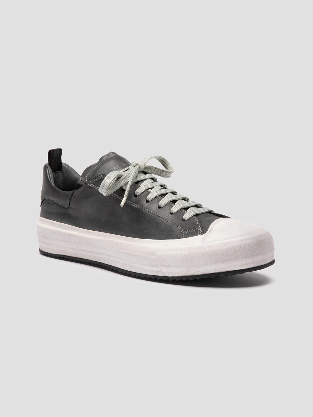 MES DD 001 - Dark Grey Leather  Sneakers Articulated Flex Grooves Anti Bacterial