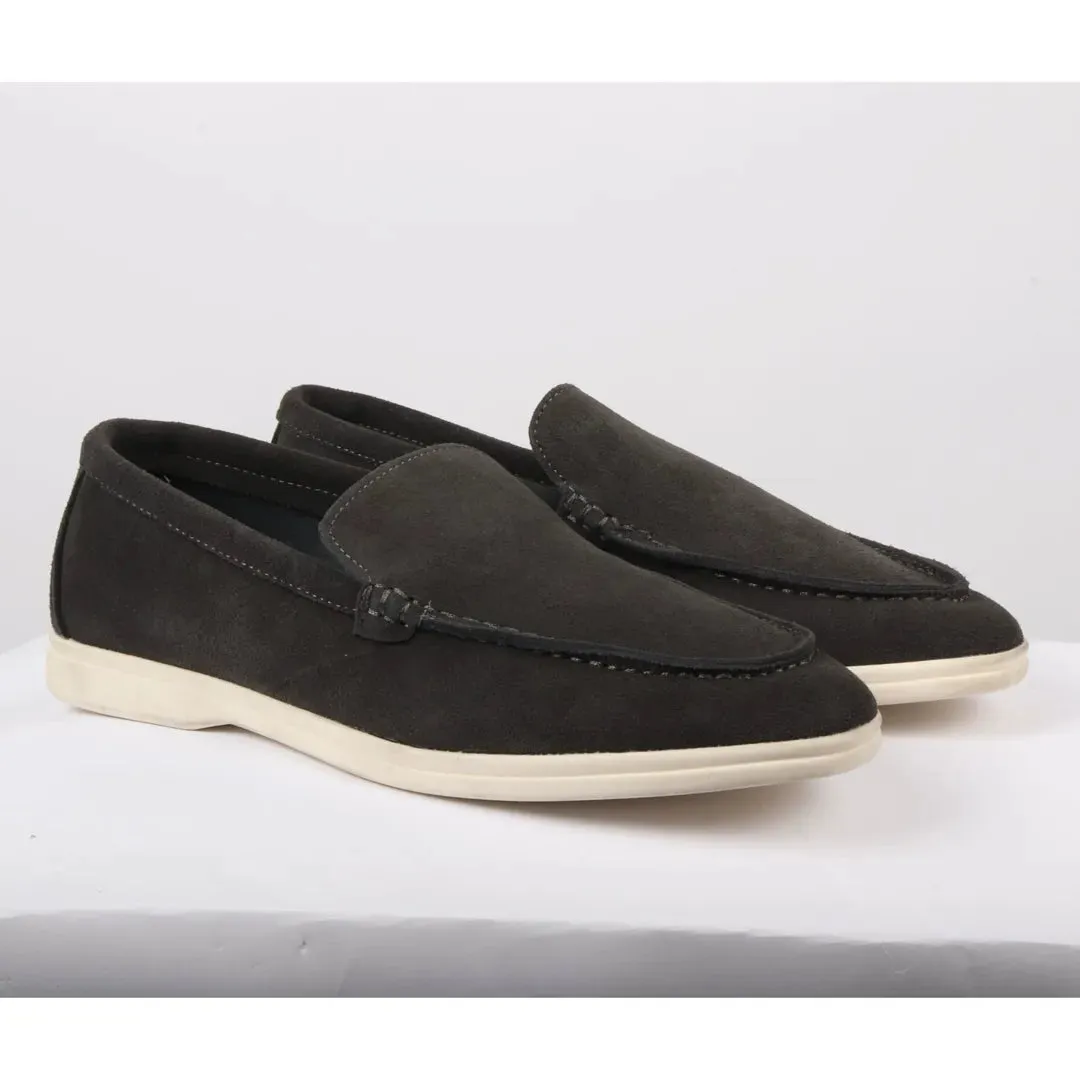 Abrasion resistant Romantic Fit Suede Slip On Comfort Fit Loafers